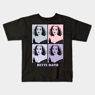 Bette Davis 1980s Pop Art Kids T-Shirt